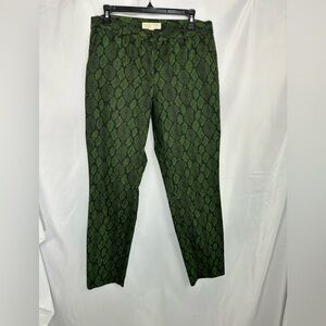 Michael kors Green Snake Print Men Pants size 10 pre owned Exellent condition